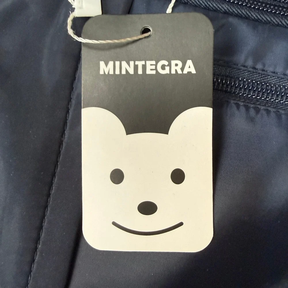 Mintegra Crossbody Bag Women Medium Navy Blue Nylon Multi-Pocket Travel NWT